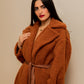 Manteau long en fausse fourrure