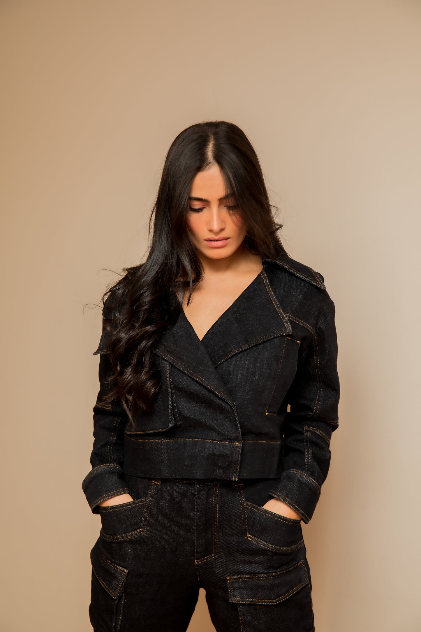 Short denim jacket