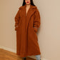 Manteau long en fausse fourrure