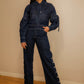 Denim jacket with embroidered sleeve trim details