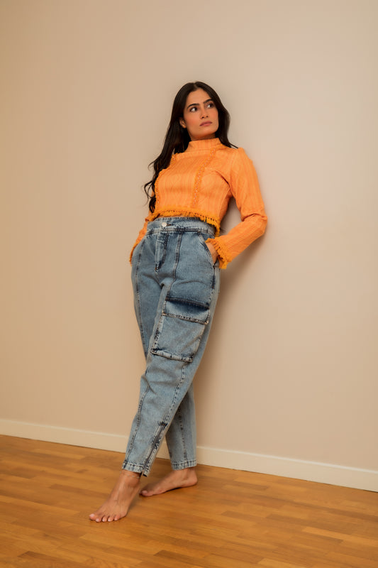 Skinny cargo jeans