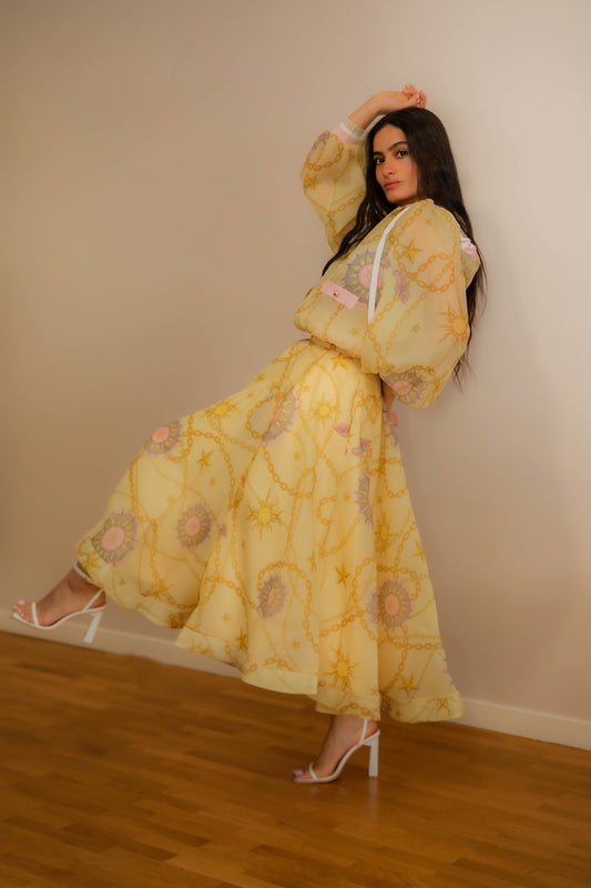 Organza skirt with tarot pattern