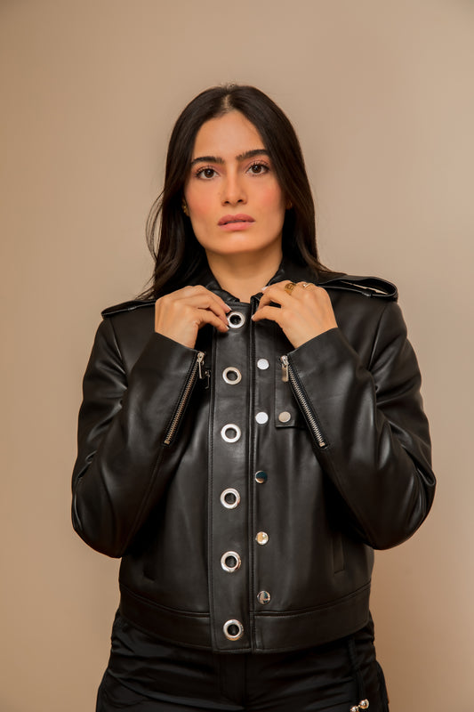 Biker leather jacket